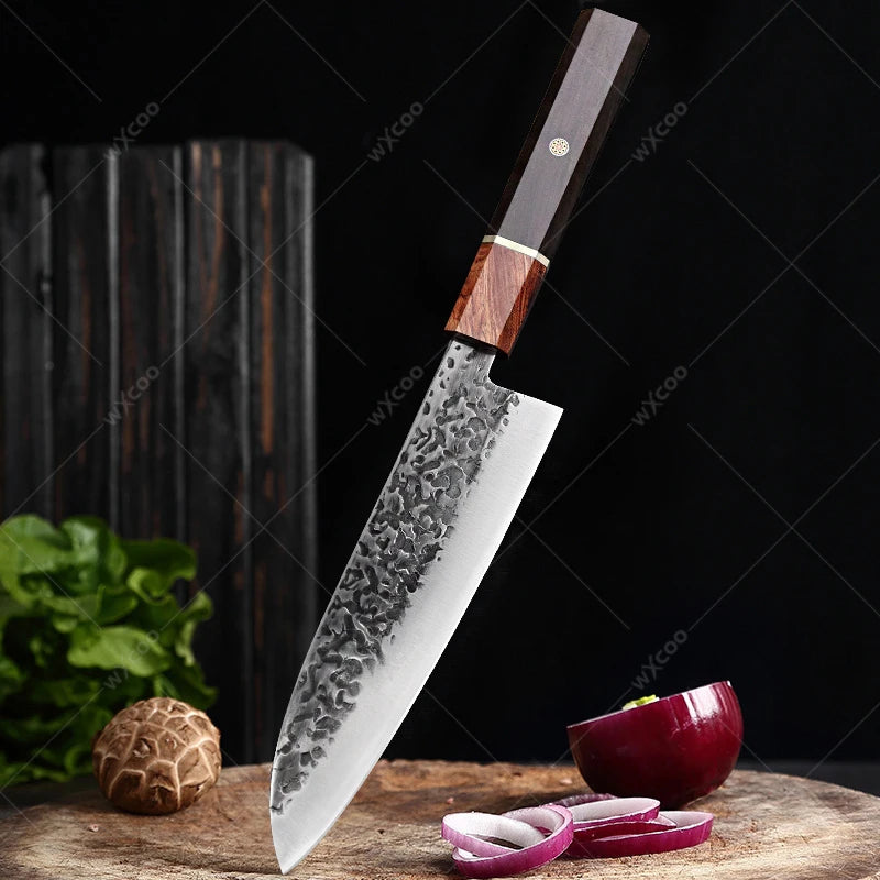 Cuchillo Santoku Japonés Profesional de Acero Inoxidable