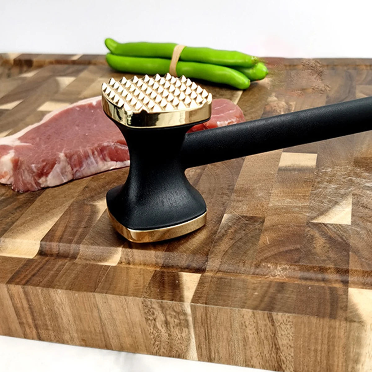 Steak Hammer Mallet Double-Sided Zinc Alloy Meat Tenderizer Meat Pounder Maximizes Food Flavor Meat Hammer Steak Meat Cooking