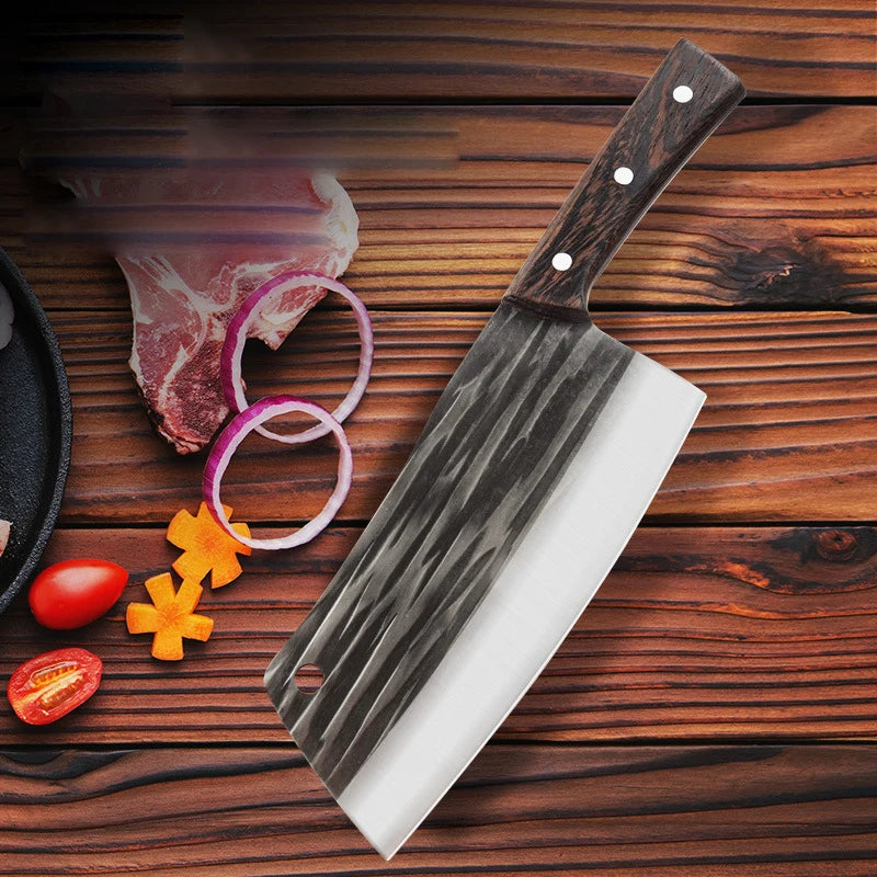 Cuchillo de Cocina Forjado a Mano – Tradicional, Afilado y Multiusos para Carne y Verduras