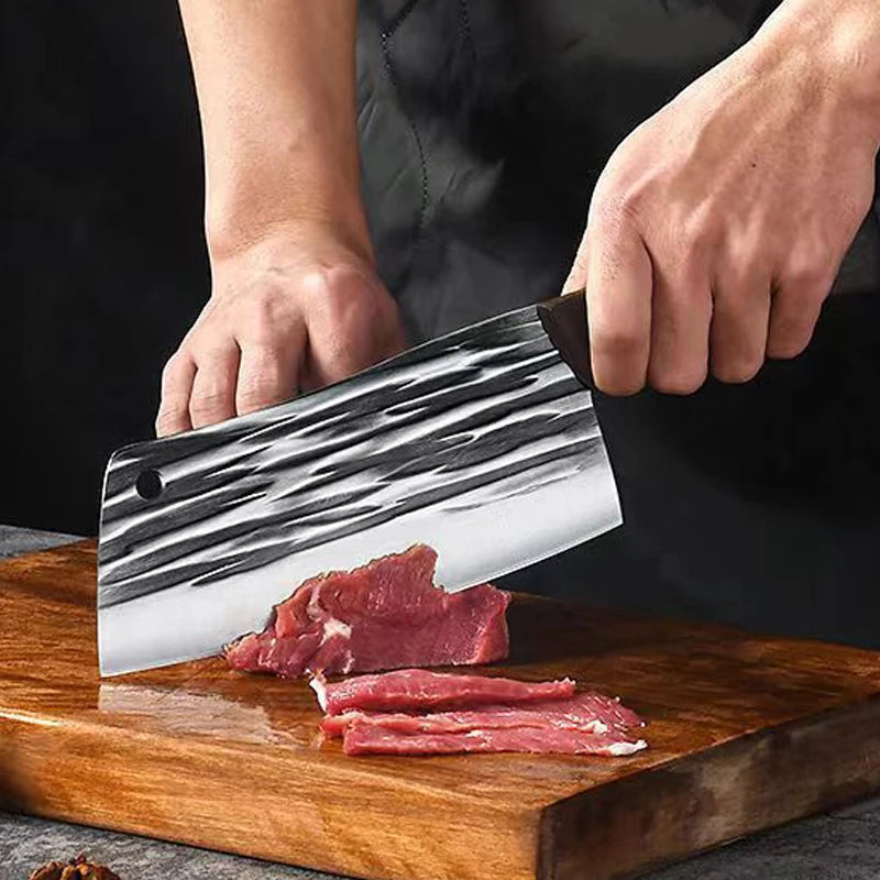 Cuchillo de Cocina Forjado a Mano – Tradicional, Afilado y Multiusos para Carne y Verduras