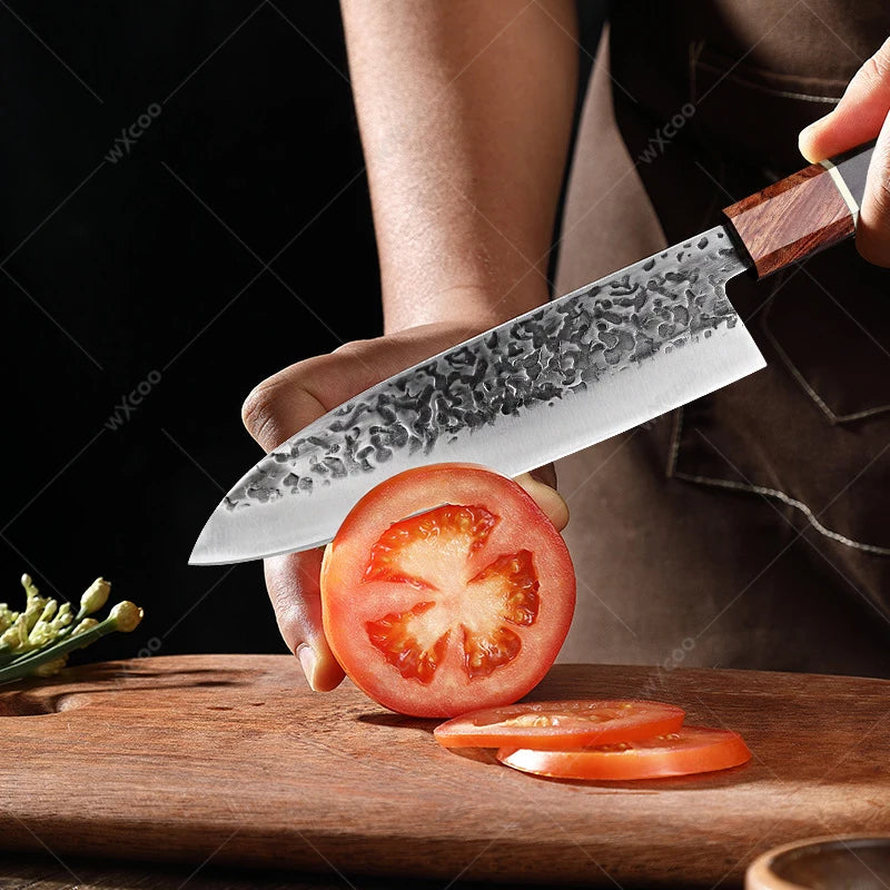 Cuchillo Santoku Japonés Profesional de Acero Inoxidable