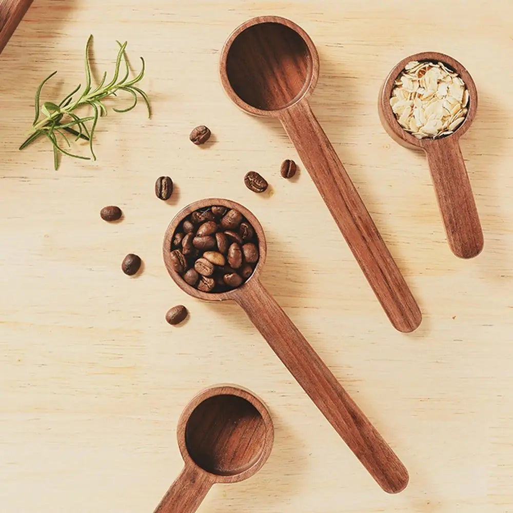 Wooden Measuring Spoon Set Kitchen Measuring Spoons Tea Coffee Scoop Sugar Spice Measure Spoon Measuring Tools for Cooking Home