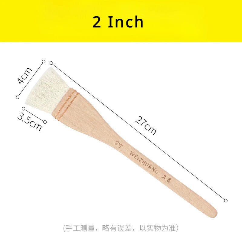 1Pc Flat Paddle Paint Brush with Long Handle 1-4 Inch Large Scale Artist Craft Brush for Oil and Acrylic Paints Art Supplies