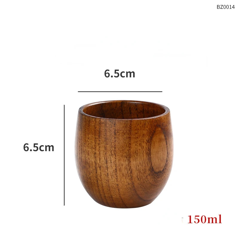 Japanese Date Wood Cups Solid Wood Mugs Restaurant Sake Cups Vintage Heat-insulated To-go Cups Household Teacups