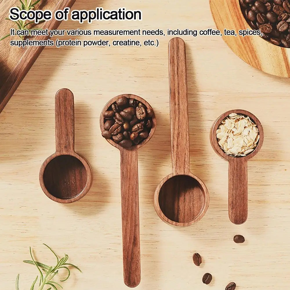 Wooden Measuring Spoon Set Kitchen Measuring Spoons Tea Coffee Scoop Sugar Spice Measure Spoon Measuring Tools for Cooking Home