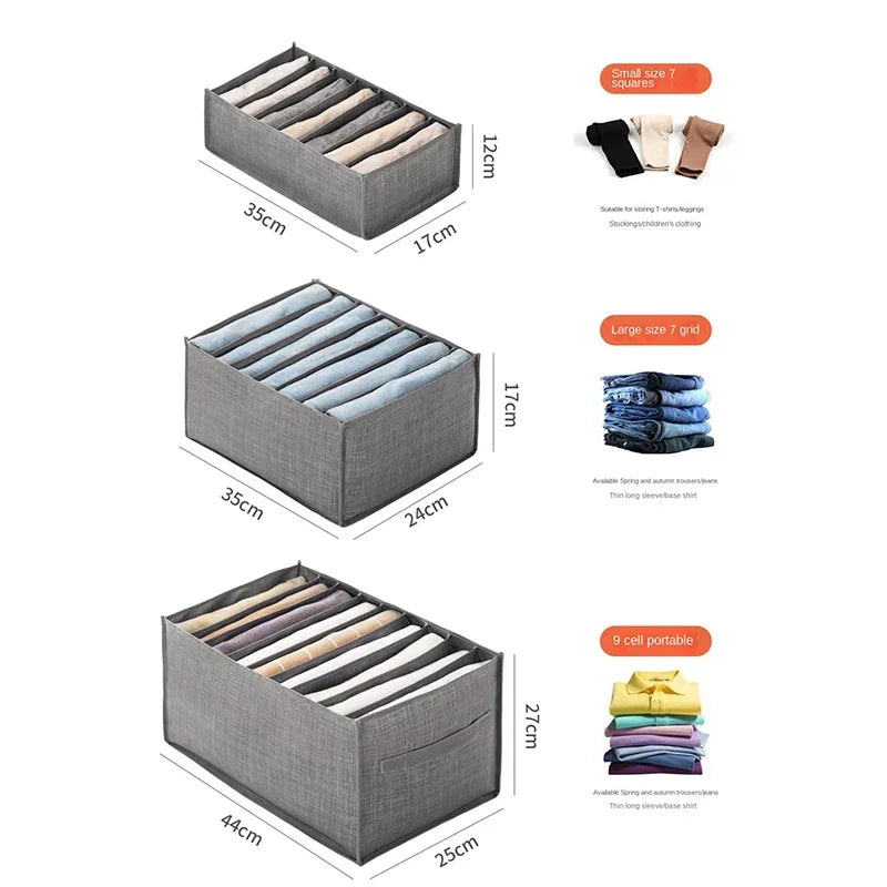 Thicken Clothes Organizer Pants Sweater Storage Cabinets Drawers Organizer Jeans Storage Box Wardrobe Clothes Storage Organizers