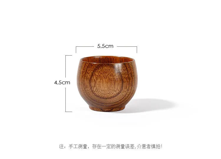 Small Home Use Sake Cups Wooden Craft Mini Tea Cup 50ml Mug