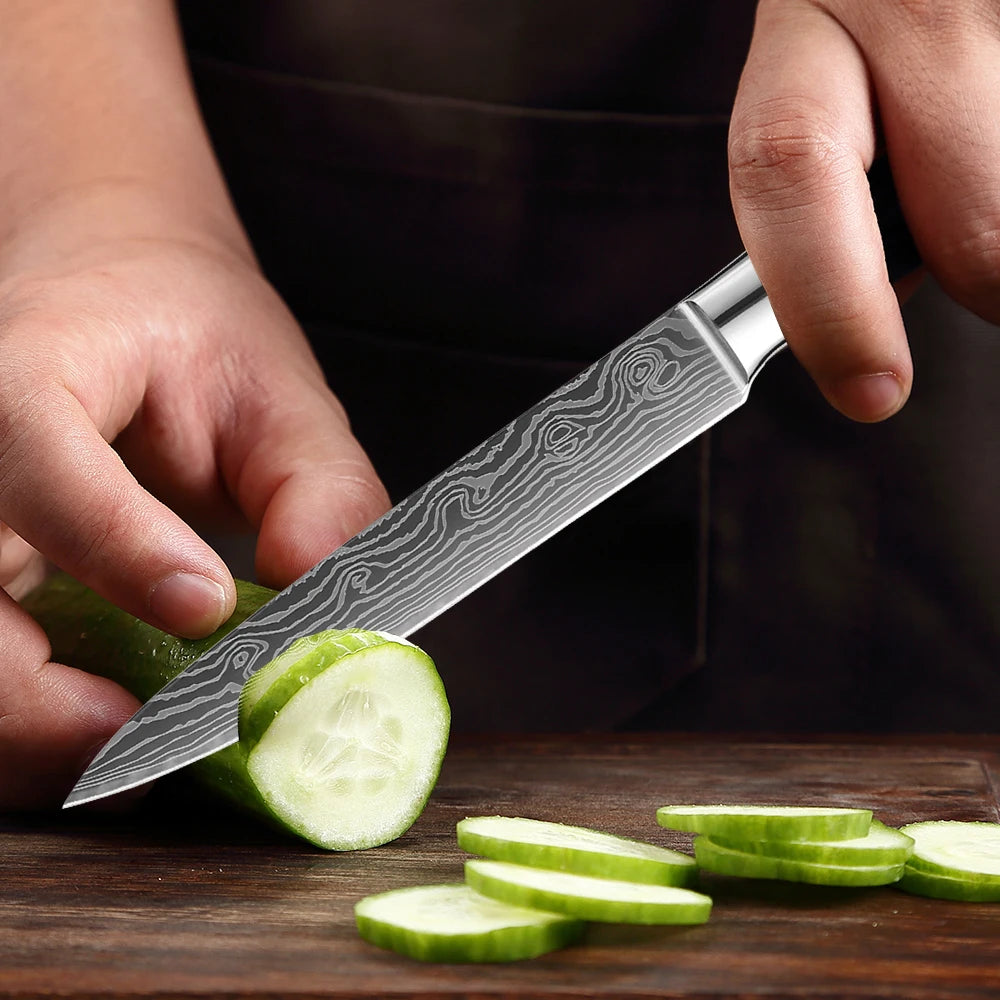 Juego de Cuchillos de Cocina de Alta Calidad – Santoku y Chef Japonés