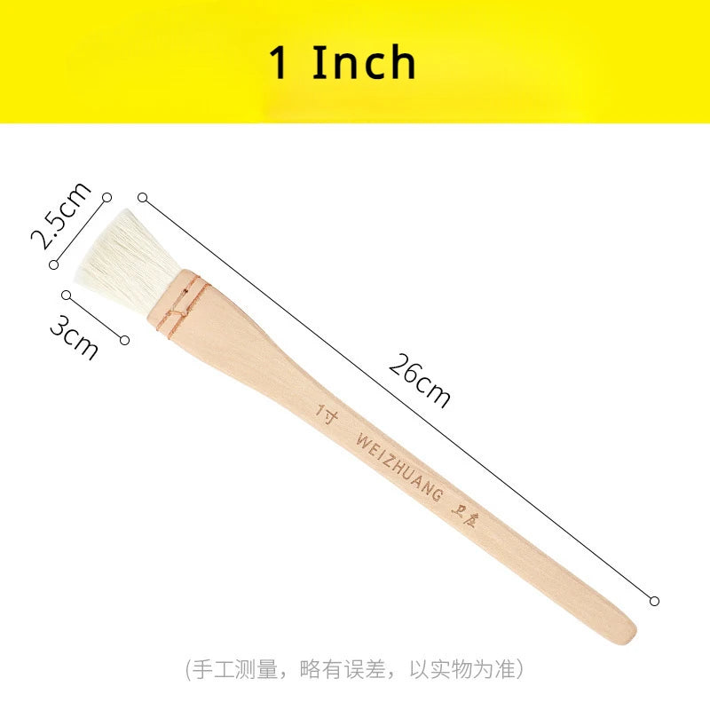 1Pc Flat Paddle Paint Brush with Long Handle 1-4 Inch Large Scale Artist Craft Brush for Oil and Acrylic Paints Art Supplies