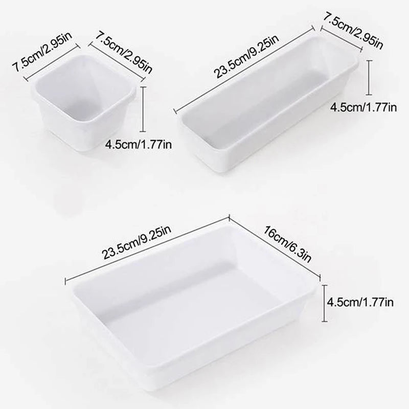 13Pcs Drawer Organizers Separator for Home Office Desk Stationery Storage Box for Kitchen Bathroom Makeup Organizer Boxes