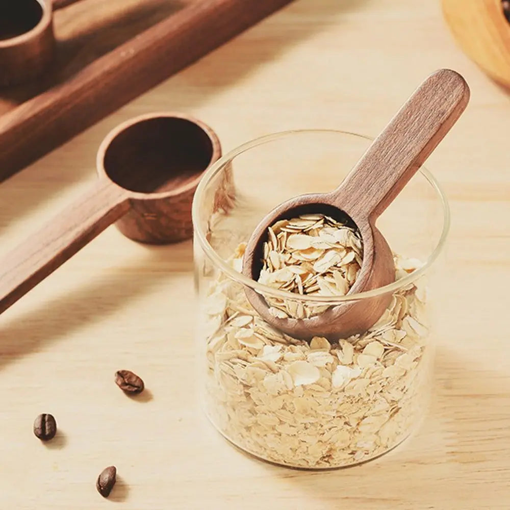 Wooden Measuring Spoon Set Kitchen Measuring Spoons Tea Coffee Scoop Sugar Spice Measure Spoon Measuring Tools for Cooking Home