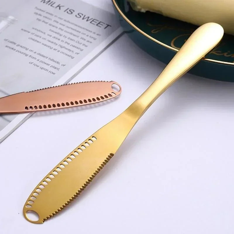 1/2Pcs Stainless Steel Butter Spreader, Butter Knife - 3 in 1 Kitchen Gadgets