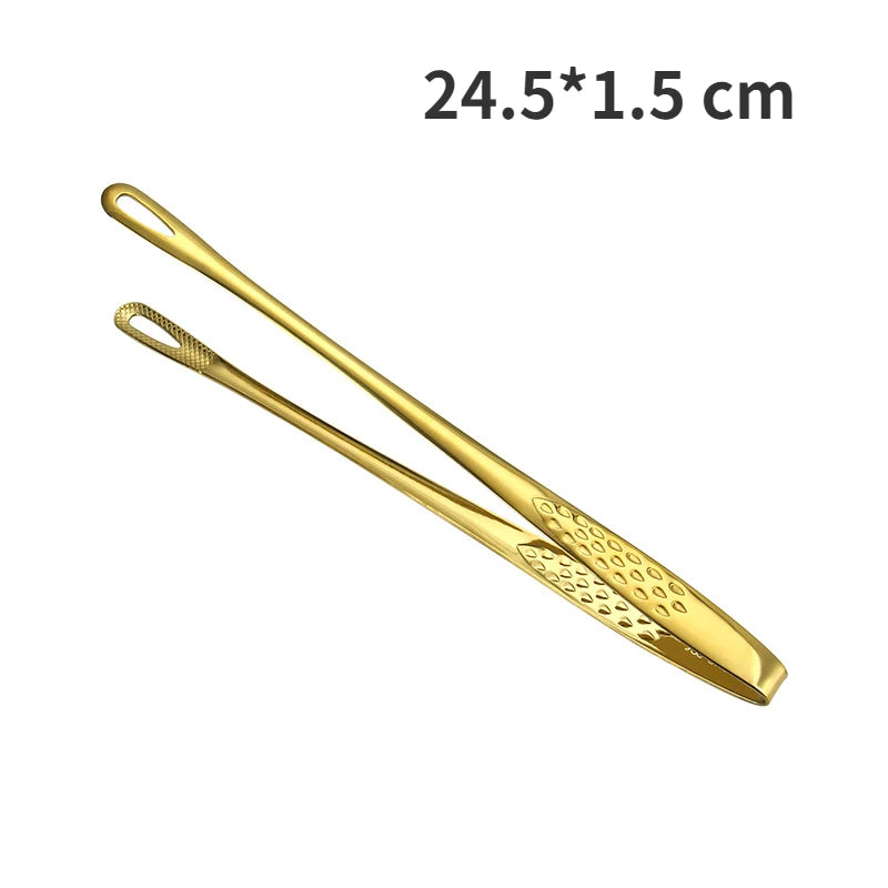 Food Tongs Stainless Steel Barbecue Tongs Meat Salad Steak Food Serving Tongs Tweezers Long BBQ Cooking Tongs Kitchen Utensils