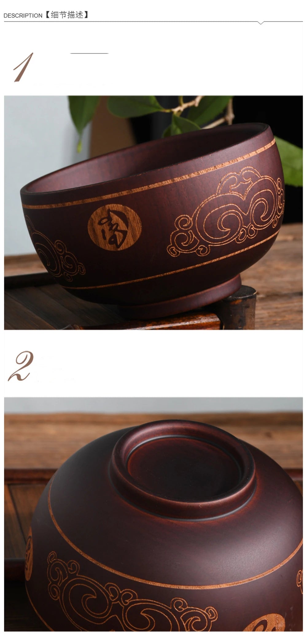 Wooden Bowl Japanese Style Wood Rice Soup Bowl Salad Bowl Food Container Large Small Bowl for Kids Tableware Wooden Utensils