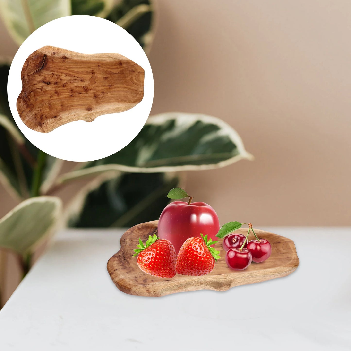 Wooden Serving Platter Bread Tray Fruit Plate Sandwich Bowl Board Salad Cheese Jewelry