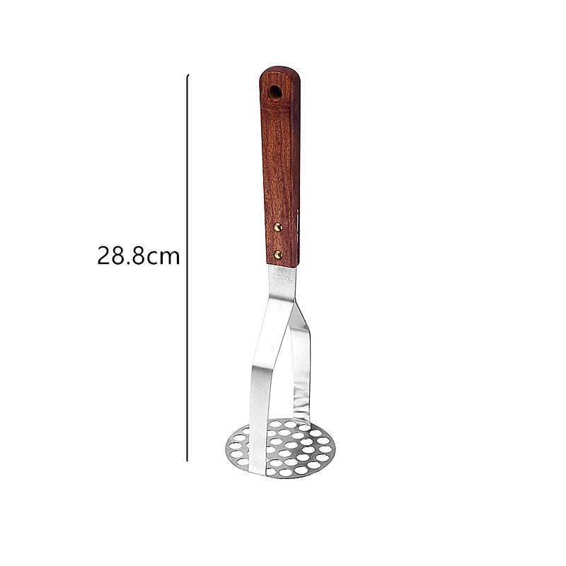 Home Stainless Steel Potato Masher Manual Food Crusher Smooth Garlic Presser Pumpkin Ricer Kitchen Gadgets Household Utensils