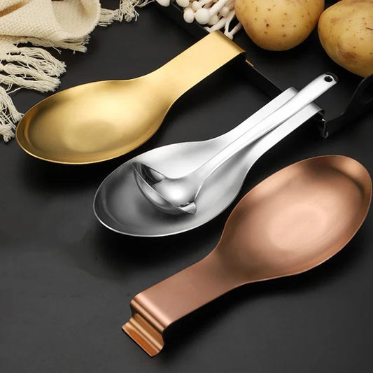 1Pc Fish Shape Stainless Steel Spoon Rest Thickened Stainless Steel Buffet Clip Tray Hotel Restaurant Kitchen Utensil Holder