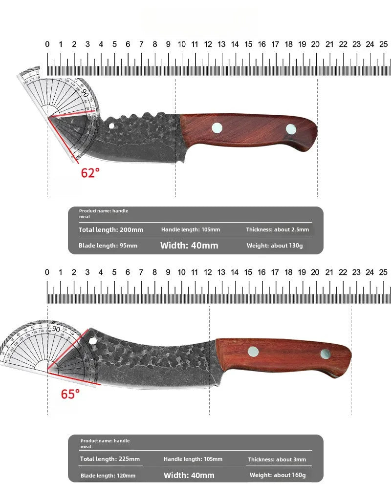 Cuchillo Deshuesador Forjado a Mano con Mango de Palisandro