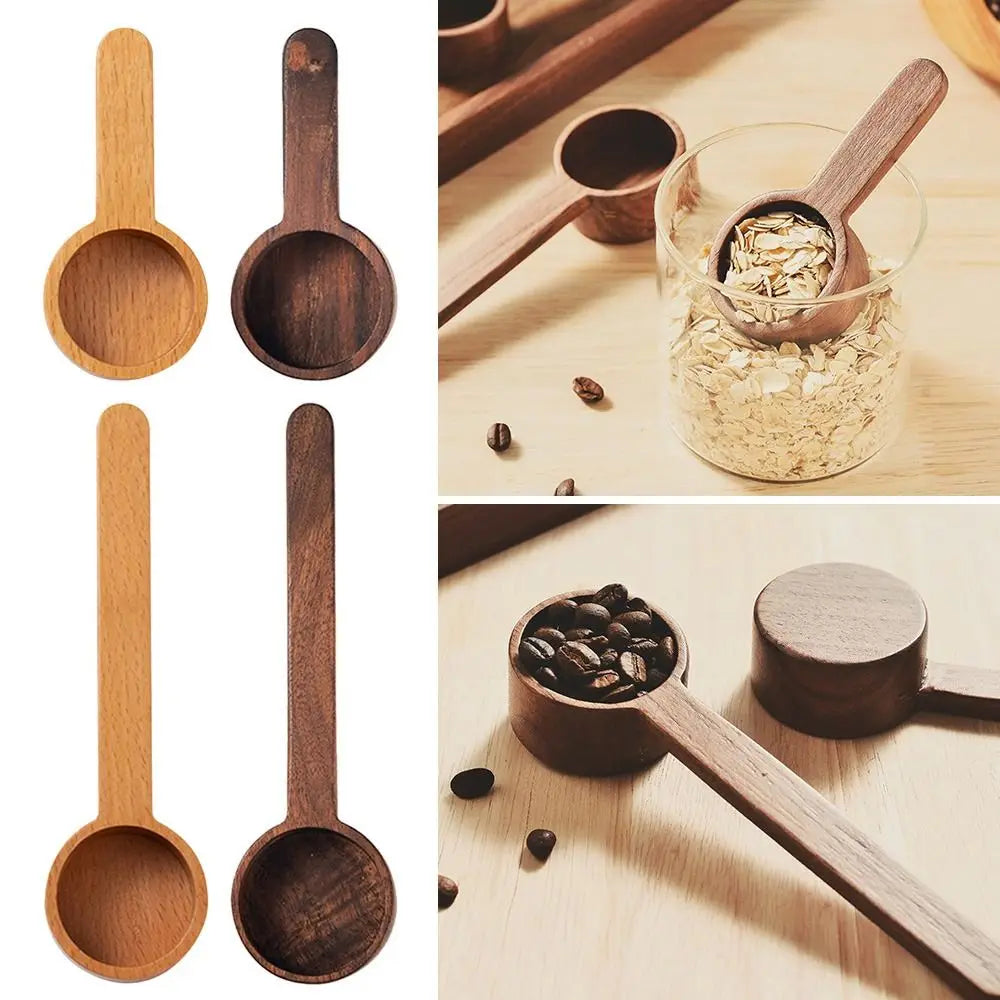 Wooden Measuring Spoon Set Kitchen Measuring Spoons Tea Coffee Scoop Sugar Spice Measure Spoon Measuring Tools for Cooking Home