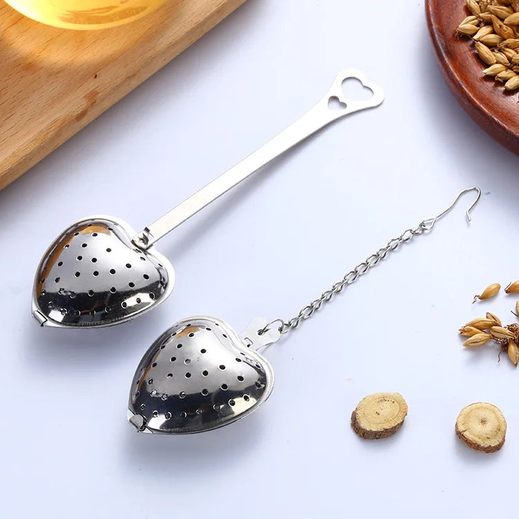 Reusable Stainless Steel Tea Infuser Mesh Ball Tea Strainer Coffee Herbs  Filter Diffuser Handle Tea Ball Kitchen Accessories