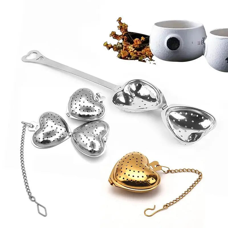 Reusable Stainless Steel Tea Infuser Mesh Ball Tea Strainer Coffee Herbs  Filter Diffuser Handle Tea Ball Kitchen Accessories