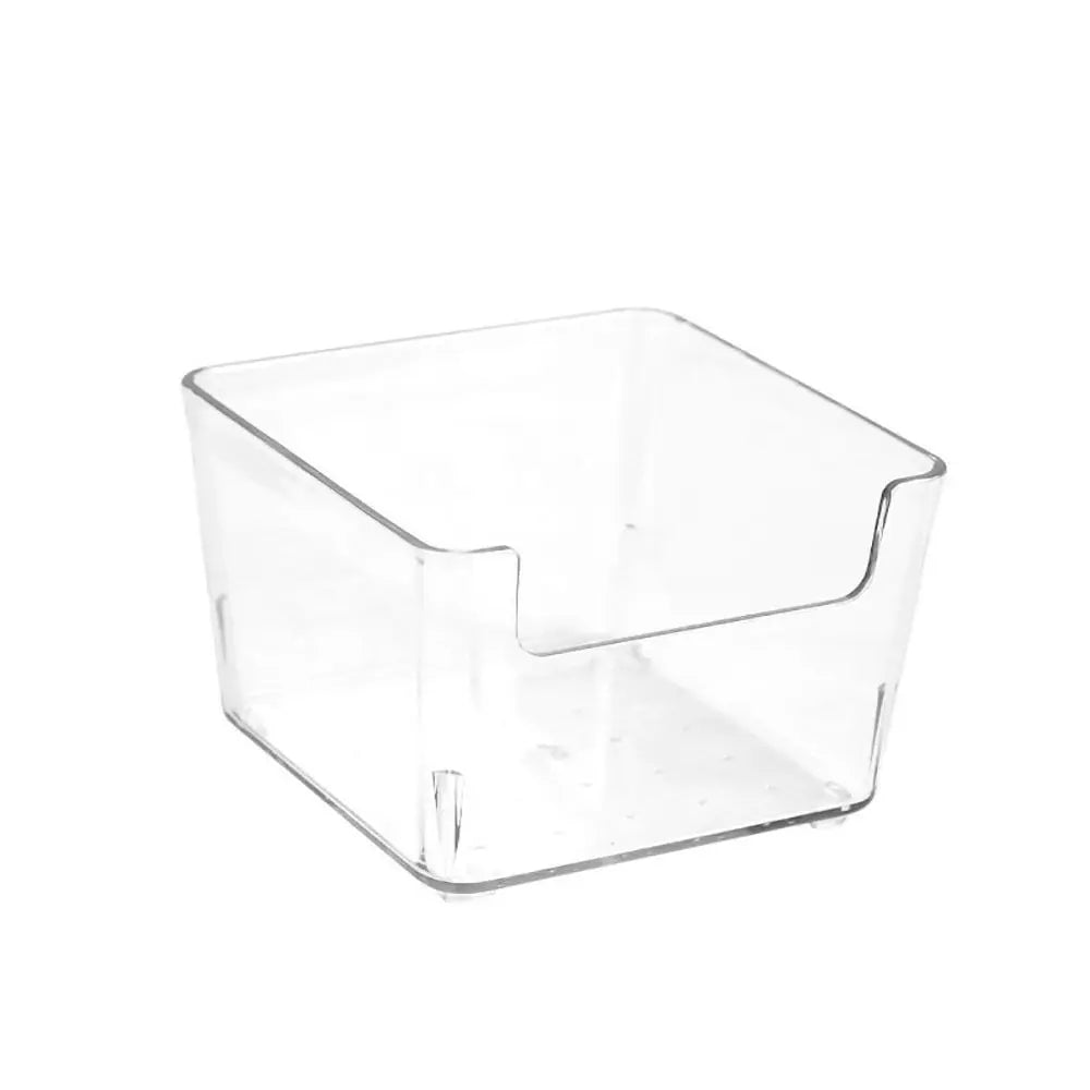 Drawer Organizer Bin Clear Stackable Fruit Food Jars Book Cosmetic Jewelry Storage Box Transparent Fridge Storage Bin Containers