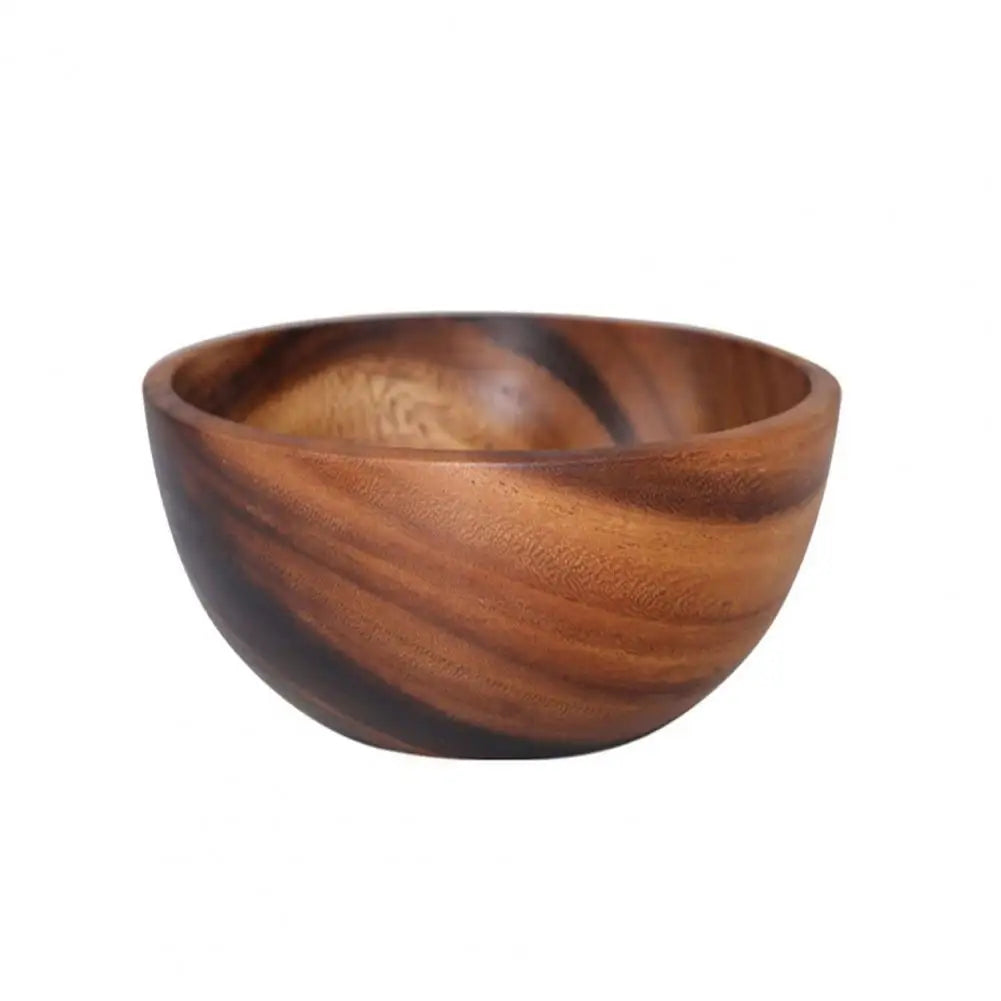 Good Grade Eco-Friendly Polishing Salad Bowl Japanese Practical Wooden Soup Bowl Kitchen Supplies