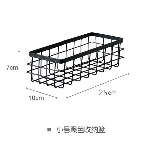 Cesta de Almacenamiento de Hierro Forjado – Organizador Multifuncional